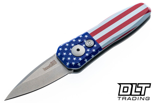 Kershaw Launch 4 - Auto Button Lock - CPM-154 Stonewash Blade