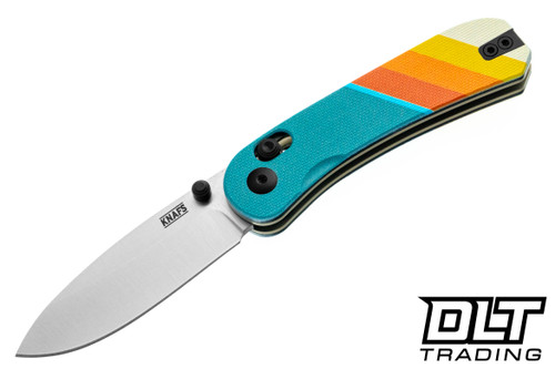 KNAFS Lander 3 - Good Vibes G-10 - Gray Stonewash Blade - DLT Trading