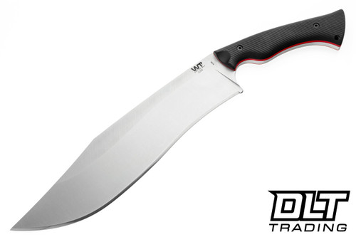 WTG Night Hunter - K329 Satin Blade - Textured Black G-10 - Red
