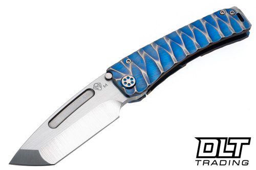 Medford Marauder Tanto - Satin MagnaCut - Blue & Silver Predator