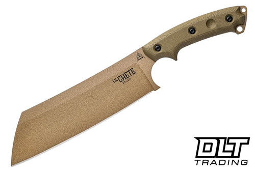 litt.rett♡ TOPS Lil Chete - Green Canvas Micarta - Coyote Tan 1095 Blade