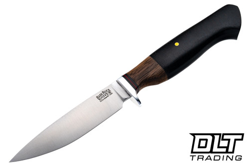 Blade Raid Custom 2025 A2 Black Burlap Micarta - Walnut Burl