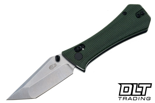 Auxiliary Manufacturing Coffin Tanto Crossbar - Green Micarta