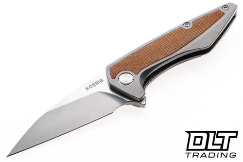 新品未使用　VOLA Racing セラミックMINI BLADE 選手用 Koenig Mini Goblin - Smooth Titanium - Tan Micarta Inlay