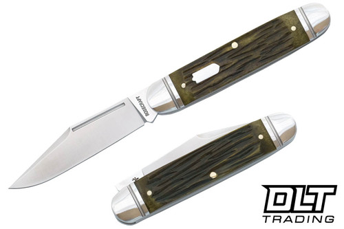 RoseCraft Blades Birchfield Camp Jack - Green Jigged Bone - Satin