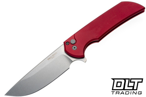 Pro-Tech Mordax - Red Handle - Stonewashed 20CV Blade - DLT Trading