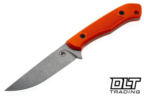 Goathead Knives Hunter 3.5 - Orange G-10 - Gunstock Checkering