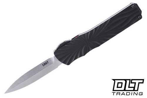 CRKT Twist Tighe Compact Auto - Rose Quartz Carbon Fiber - Black