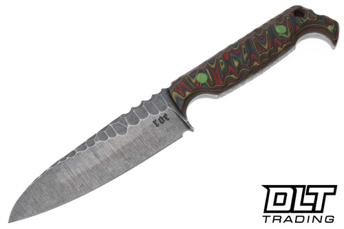 ダーツ JOKERD CRYSTAL MENACE Black ROC Knives Joker - Red Multi-Colored G-10 - Drop Point