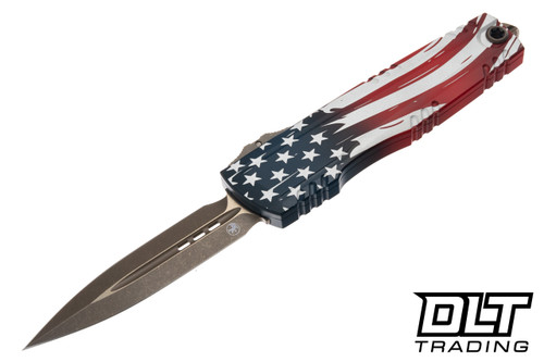 Microtech Luminary ZBP - Flag Handle - Bronzed Apocalyptic Blade