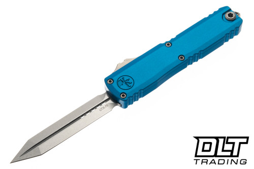 Microtech UTX-70 Spartan Gen IV - Blue Handle - Stonewash Blade