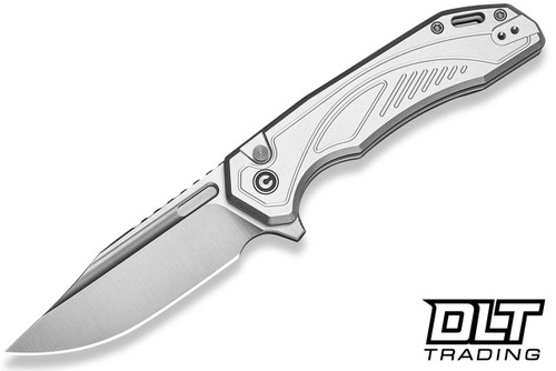 Civivi Zelthara - Silver Aluminum - Stonewashed 14C28N Blade