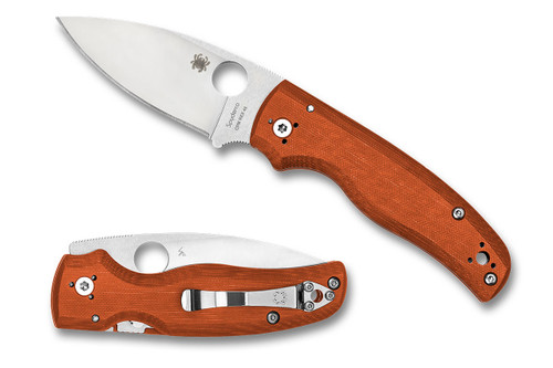 Spyderco C229GPBORE Shaman - Burnt Orange G-10 - Rex 45 Blade