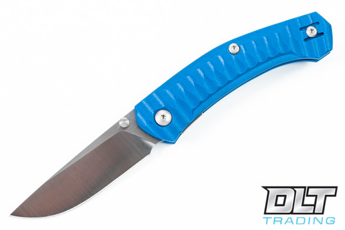 GiantMouse ACE Iona - Textured Blue G-10 - Satin Blade - DLT Trading