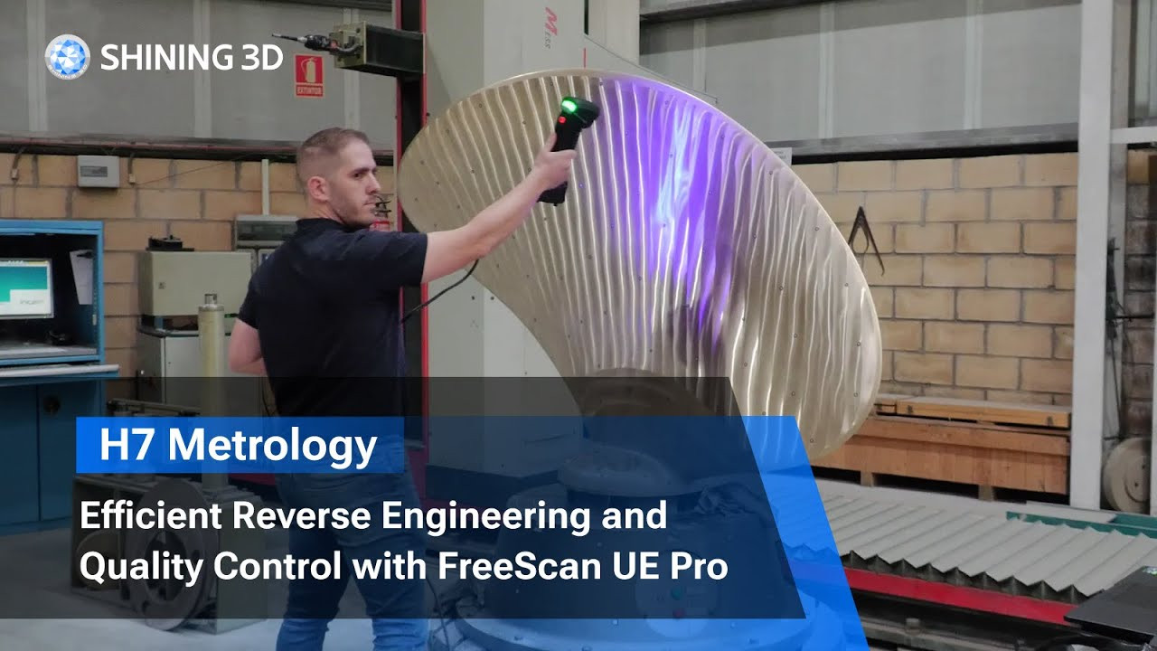 SHINING 3D FreeScan UE Pro wireless metrology scanner — play the official product demo video