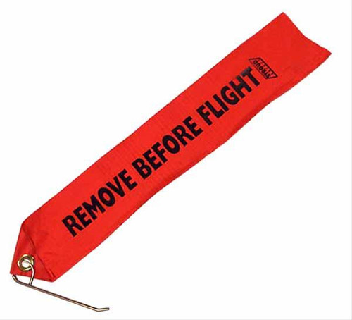 Parachute Flag, Nylon, Red, Remove Before Flight Logo, 2 in. Width, 16 in. Length.