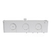 ICC 9” Plastic Structured Wiring Enclosure, Media Enclosure with Voice, Data, and Video Modules with Cover, Recessed Wall Box for Distribution of Networking Services, White