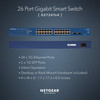 NETGEAR 26-Port Gigabit Ethernet Smart Switch (GS724Tv4) - Managed, with 24 x 1G, 2 x 1G SFP, Desktop or Rackmount, and Limited Lifetime Protection