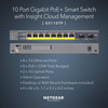 NETGEAR 10-Port PoE Gigabit Ethernet Smart Switch (GS110TP) - Managed, with 8 x PoE+ @ 55W, 2 x 1G SFP, Optional Insight Cloud Management, Desktop or Wall Mount, and Limited Lifetime Protection