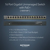 NETGEAR 16-Port Gigabit Ethernet Unmanaged PoE+ Switch (GS316P) - with 16 x PoE+ @ 115W, Desktop or Wall Mount