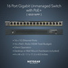 NETGEAR 16-Port Gigabit Ethernet Unmanaged PoE+ Switch (GS316PP) - with 16 x PoE+ @ 183W, Desktop or Wall Mount