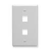 FACEPLATE  OVERSIZED  2-PORT  WHITE