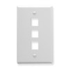 FACEPLATE  OVERSIZED  3-PORT  WHITE