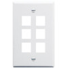 FACEPLATE  OVERSIZED  6-PORT  WHITE