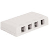 SURFACE MOUNT BOX  ELITE  4-PORT  WHITE