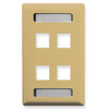 FACEPLATE  ID  1-GANG  4-PORT  IVORY