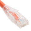 PATCH CORD CAT6 CLEAR BOOT 1  ORANGE