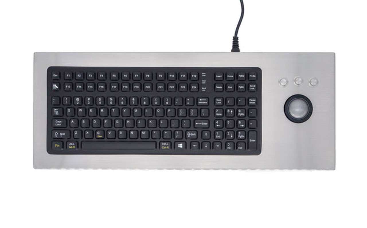 Ikey DT 2000 Stainless Steel Keyboard with Integrated Trackball Ikey DT 2000 Stainless Steel Keyboard with Integrated Trackball
