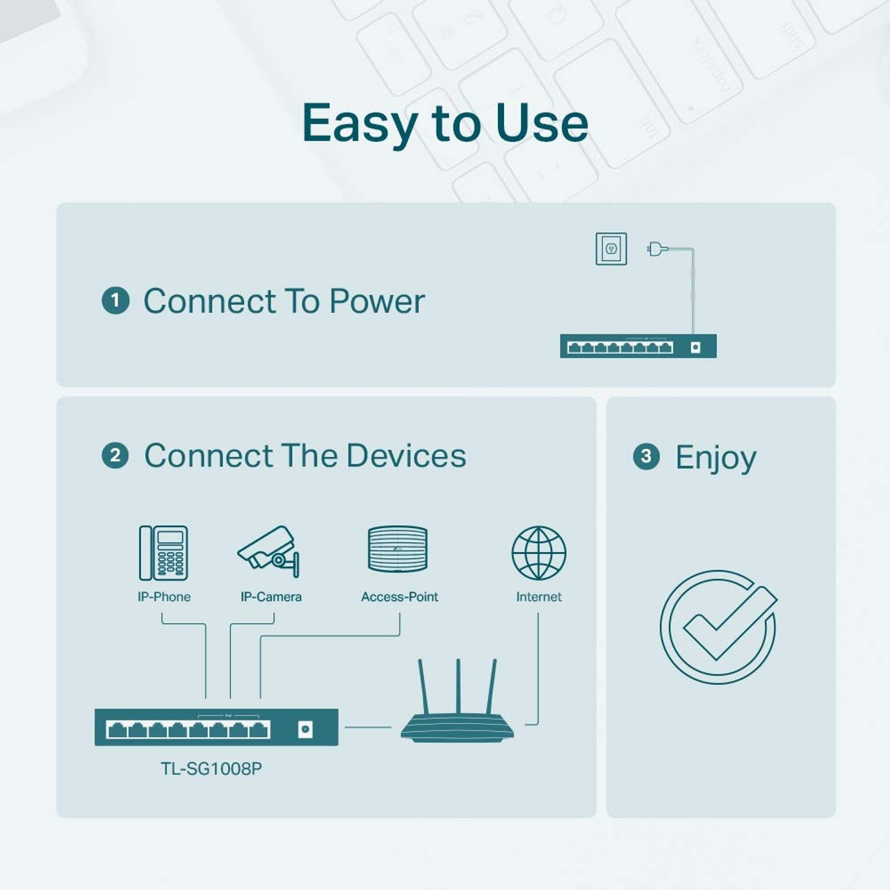 TP-Link TL-SG1008P | 8 Port Gigabit PoE Switch | 4 PoE+ Ports @64W | Desktop | Plug & Play | Sturdy Metal w/ Shielded Ports | Fanless | QoS & IGMP Snooping,Black