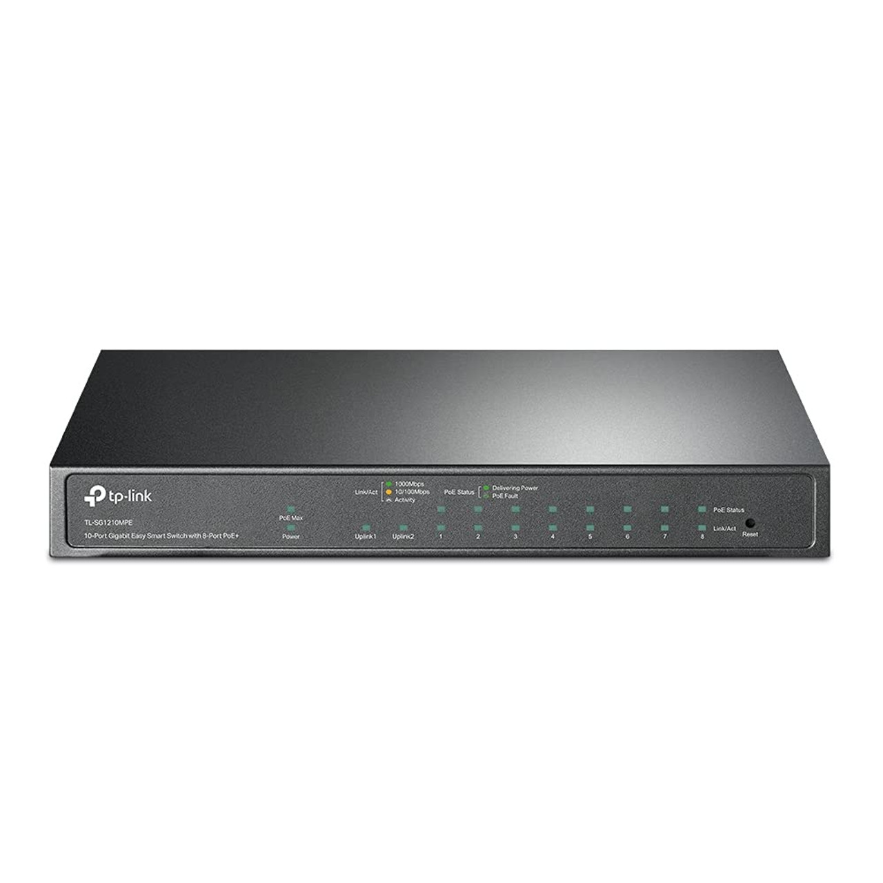 TP-Link TL-SG1210MPE | 8 Port Gigabit PoE Switch | Easy Smart Managed | 8 PoE+ Ports @123W, w/ 2 Uplink Gigabit Ports + 1 Combo SFP Slot | 3 Year Manufacturer Warranty | QoS, Vlan, IGMP & LAG