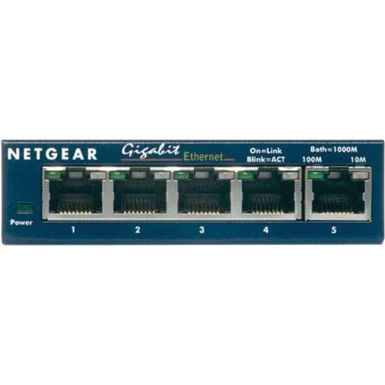 NETGEAR - 5-Port 10/100/1000 Gigabit Ethernet Unmanaged Switch - Blue