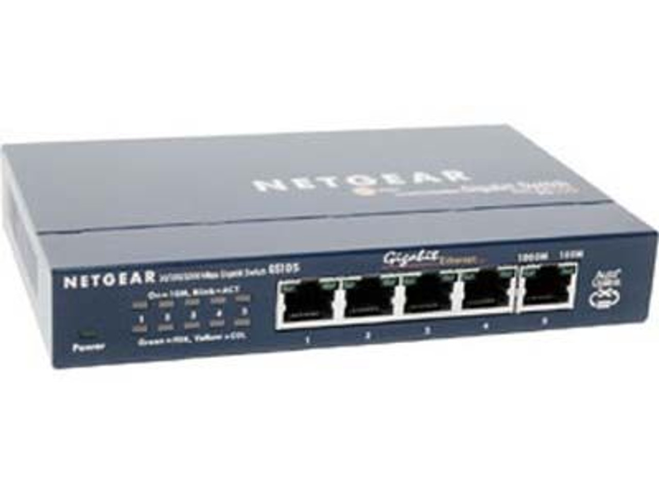 NETGEAR - 5-Port 10/100/1000 Gigabit Ethernet Unmanaged Switch - Blue