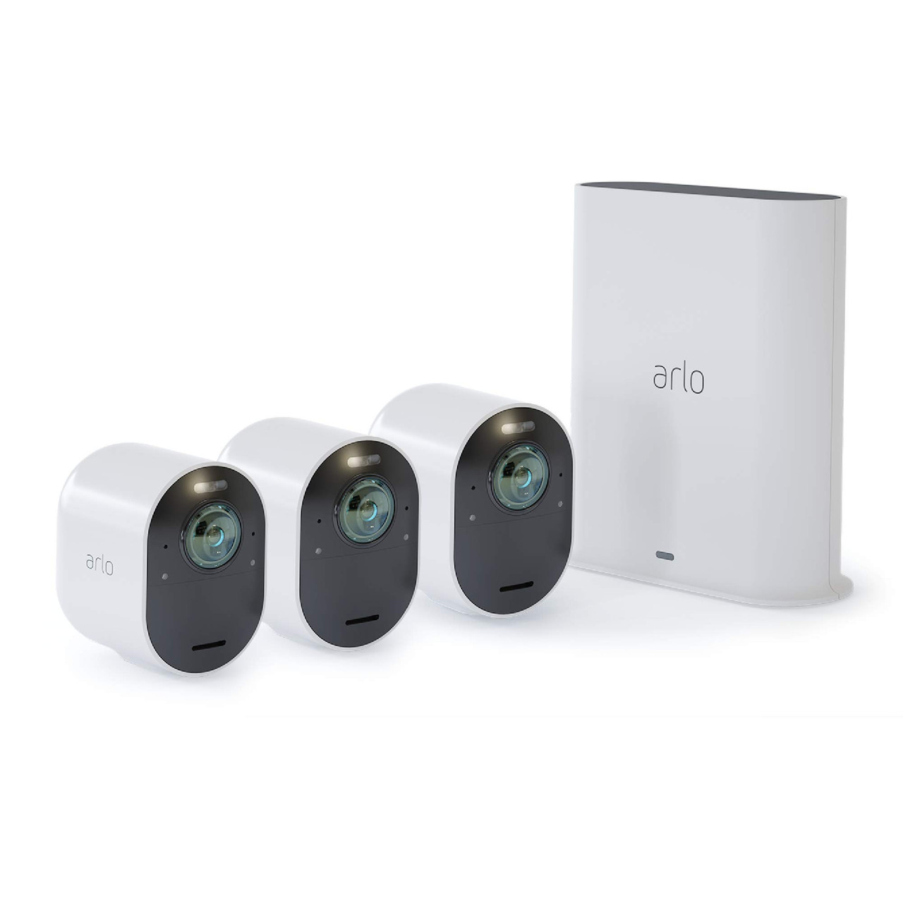 Arlo Ultra - 4K UHD Wire-Free Security 3 Camera System | Indoor/Outdoor with Color Night Vision, 180Â° View, 2-Way Audio, Spotlight, Siren | Works with Alexa and Homekit | (VMS534)