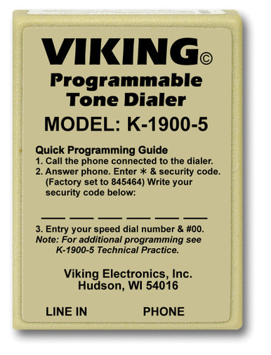 Viking K-1900-5 Hot Dialer with Touch Tone