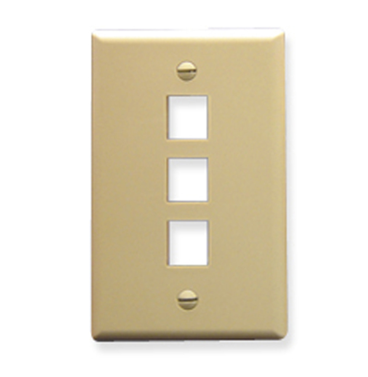 FACEPLATE  OVERSIZED  3-PORT  IVORY