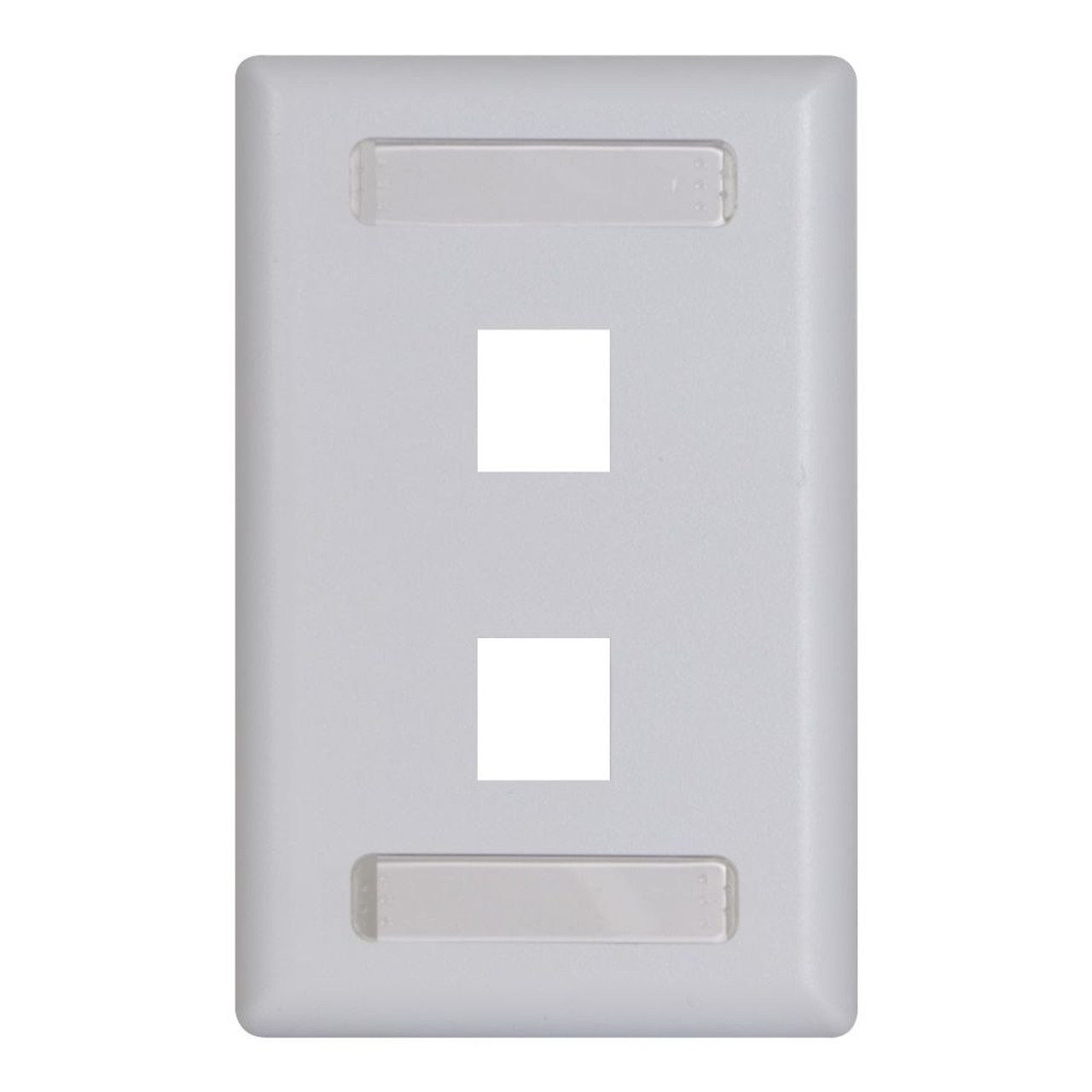 FACEPLATE  ID  1-GANG  2-PORT  10PK  WH