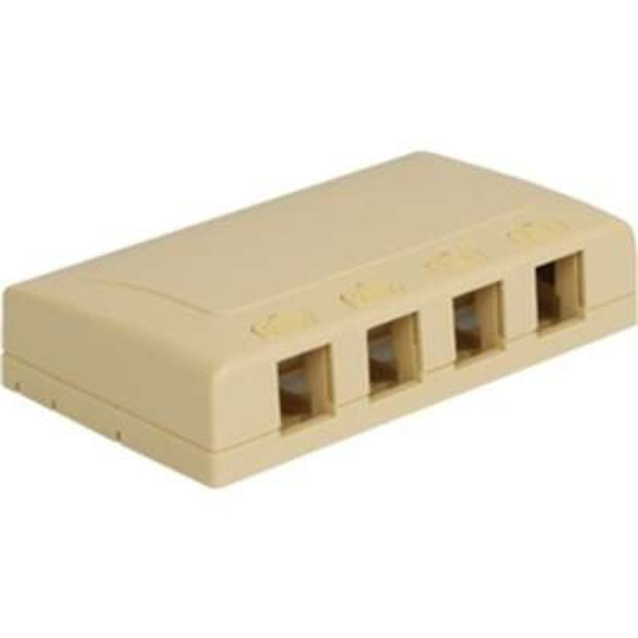 SURFACE MOUNT BOX ELITE 4-PORT IVORY