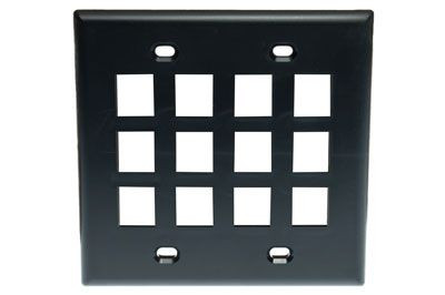 IC107F12BK 12 PORT FACEPLATE BLACK