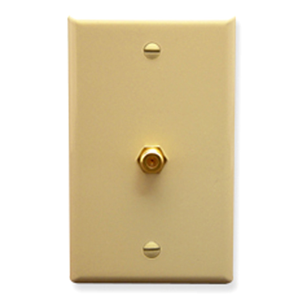 WALL PLATE  F-TYPE  IVORY