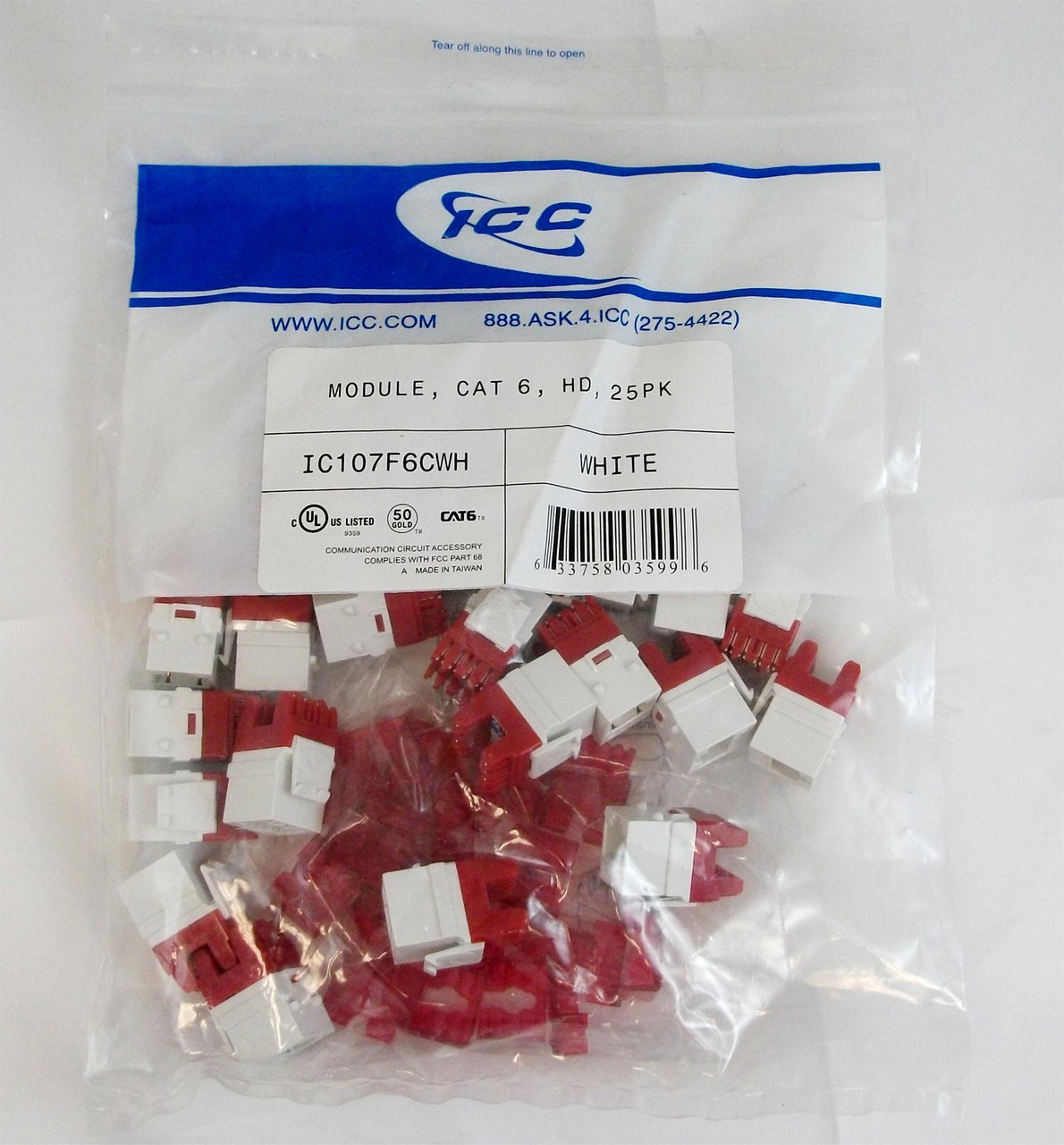 MODULE  CAT 6  HD  25PK  WHITE