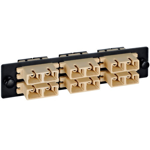 ADAPTER PANEL  6-DUPLEX SC  METAL  BLACK