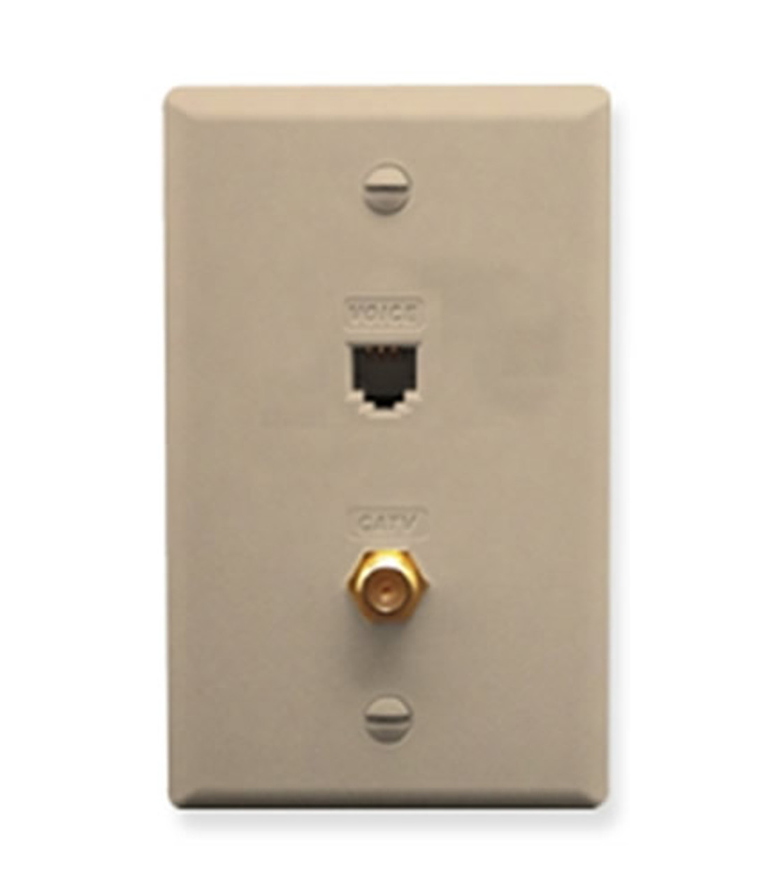 FACEPLATE  IDC  VOICE and F-TYPE  IVORY