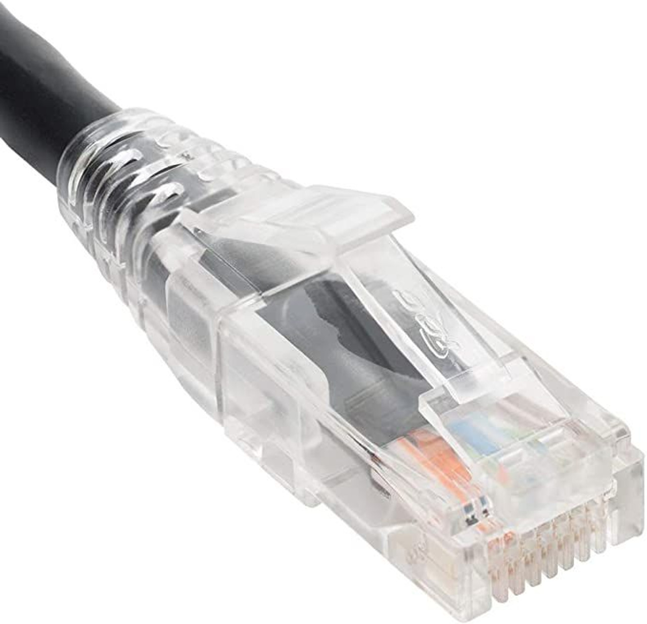 PATCH CORD CAT 6  CLEAR BOOT 7  10PK BK