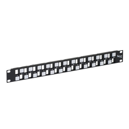 ICC Blank Patch Panel with 24 Ports EZ®/HD Style in 1 RMS