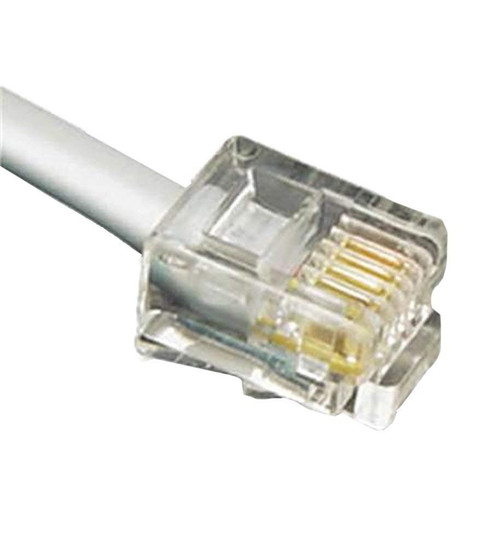 6P4C Telephone Line Cord, for Landline, 26 AWG, 25 FT
