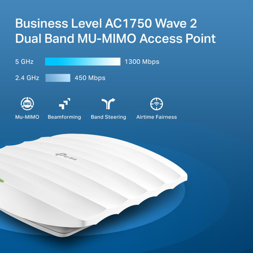 TP-Link EAP245 V3 | Omada AC1750 Gigabit Wireless Access Point | Business WiFi Solution w/ Mesh Support, Seamless Roaming & MU-MIMO | PoE Powered | SDN Integrated | Cloud Access & Omada App | White